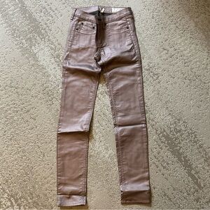 Rag & bone rose metallic skinny jeans